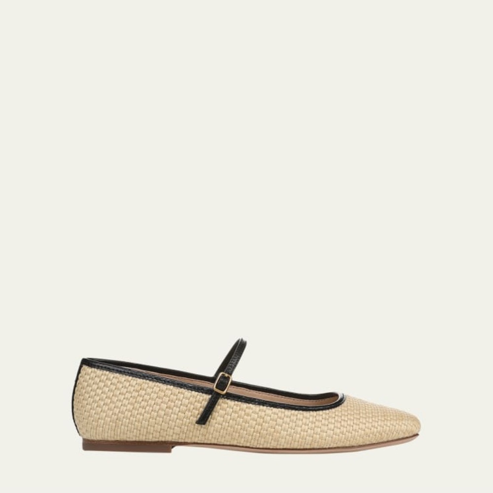 Veronica Beard Ellie Raffia Mary Jane Ballet Flats 12
